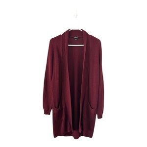 Torrid Burgundy Red Chunky Knit Cardigan Size 0/Large